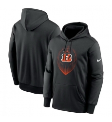 Men Cincinnati Bengals Black Icon Performance Pullover Hoodie