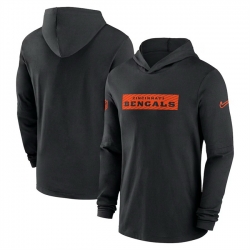 Men Cincinnati Bengals Black Sideline Performance Hoodie