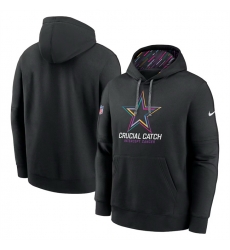 Men Dallas Cowboys Black 2024 Crucial Catch Club Pullover Hoodie