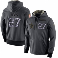 NFL Mens Nike Dallas Cowboys 27 Jourdan Lewis Stitched Black Anthracite Salute to Service Player Performance Hoodie