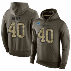 NFL Nike Dallas Cowboys 40 Bill Bates Green Salute To Service Mens Pullover Hoodie