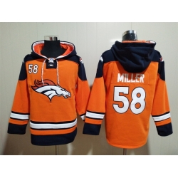 Men Denver Broncos 58 Von Miller Stitched Hoodie