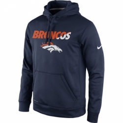 Mens NFL Denver Broncos Nike Navy Kick Off Staff Performance Pullover Hoodie