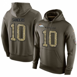 NFL Nike Denver Broncos 10 Emmanuel Sanders Green Salute To Service Mens Pullover Hoodie