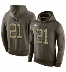 NFL Nike Denver Broncos 21 Aqib Talib Green Salute To Service Mens Pullover Hoodie