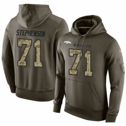 NFL Nike Denver Broncos 71 Donald Stephenson Green Salute To Service Mens Pullover Hoodie