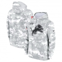 Men Detroit Lions 2024 Arctic Camo Salute To Service Club Fleece Pullover Stitched Hoodie