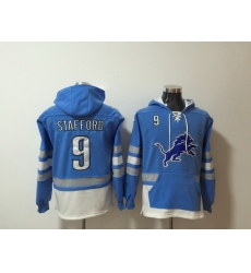 Men Nike Detroit Lions Matthew Stafford 9 NFL Winter Thick Hoodie