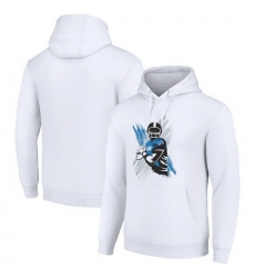 Men Starter White Detroit Lions Player X Fleece Pullover Hoodie