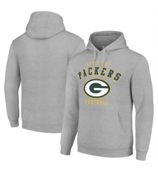 Men Green Bay Packers Grey Pullover Hoodie