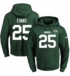 NFL Mens Nike Green Bay Packers 25 Marwin Evans Green Name Number Pullover Hoodie