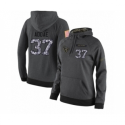 Football Womens Houston Texans 37 Jahleel Addae Stitched Black Anthracite Salute to Service Player Performance Hoodie