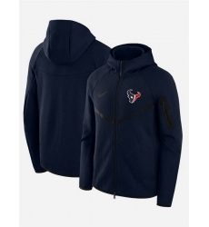 Men Houston Texans Navy Tech Fleece Full Zip Windrunner Hoodie