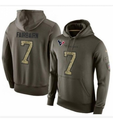 NFL Nike Houston Texans 7 Kaimi Fairbairn Green Salute To Service Mens Pullover Hoodie