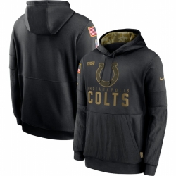 Men Indianapolis Colts Nike 2020 Salute to Service Sideline Performance Pullover Hoodie Black