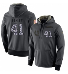 NFL Mens Nike Indianapolis Colts 41 Matthias Farley Stitched Black Anthracite Salute to Service Player Performance Hoodie