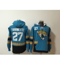 Men Nike Jacksonville Jaguars 27 Leonard Fournette NFL Winter Thick Hoodie