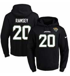 NFL Mens Nike Jacksonville Jaguars 20 Jalen Ramsey Black Name Number Pullover Hoodie