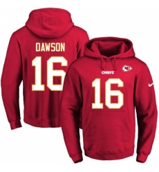 NFL Mens Nike Kansas City Chiefs 16 Len Dawson Red Name Number Pullover Hoodie