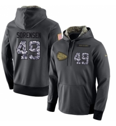 NFL Mens Nike Kansas City Chiefs 49 Daniel Sorensen Stitched Black Anthracite Salute to Service Player Performance Hoodie