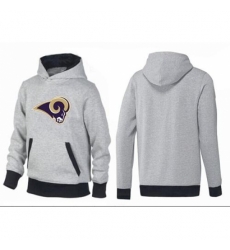 NFL Mens Nike Los Angeles Rams Logo Pullover Hoodie GreyBlack