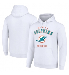Men Miami Dolphins White Pullover Hoodie
