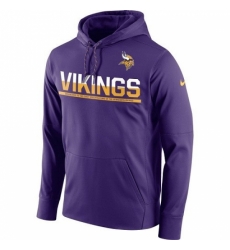 NFL Mens Minnesota Vikings Nike Purple Sideline Circuit Pullover Performance Hooded Sweatshirt