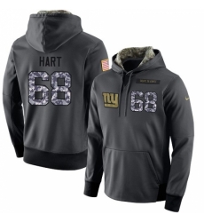 NFL Mens Nike New York Giants 68 Bobby Hart Stitched Black Anthracite Salute to Service Player Performance Hoodie