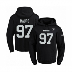 Football Mens Oakland Raiders 97 Josh Mauro Black Name Number Pullover Hoodie