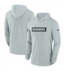 Men Las Vegas Raiders Grey Sideline Performance Hoodie