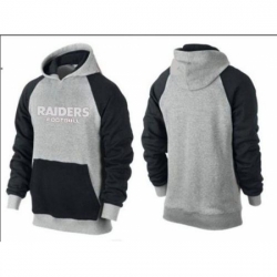 NFL Mens Nike Oakland Raiders English Version Pullover Hoodie GreyBlack