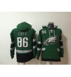 Men Nike Philadelphia Eagles Zach Ertz 86 NFL Winter Thick Hoodie