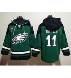 Philadelphia Eagles Green Sitched Pullover Hoodie #11 A.J. Brown Philadelphia Eagles Green Sitched Pullover Hoodie #11 A.J. Brown