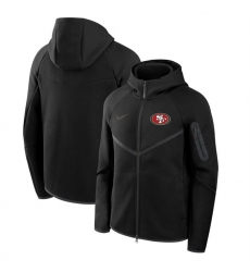 Men San Francisco 49ers Black Tech Fleece Full Zip Windrunner Hoodie