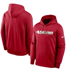 Men San Francisco 49ers Nike Fan Gear Wordmark Performance Pullover Hoodie Scarlet