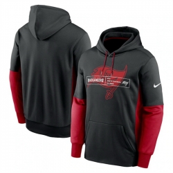 Men Tampa Bay Buccaneers Black Color Block Fleece Performance Pullover Hoodie