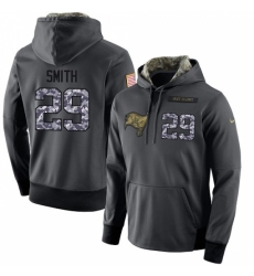 NFL Mens Nike Tampa Bay Buccaneers 29 Ryan Smith Stitched Black Anthracite Salute to Service Player Performance Hoodie