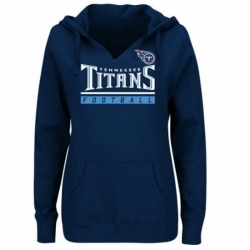 NFL Tennessee Titans Majestic Womens Self Determination Pullover Hoodie Navy