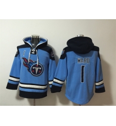 Men Tennessee Titans 1 Cameron Ward Blue Lace Up Pullover Hoodie Men Tennessee Titans 1 Cameron Ward Blue Lace Up Pullover Hoodie