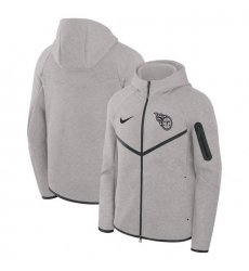Men Tennessee Titans Grey Tech Fleece Windrunner Full Zip Hoodie
