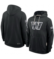 Men Washington Commanders Black 2026 Salute to Service Sideline Dri FIT Pullover Hoodie