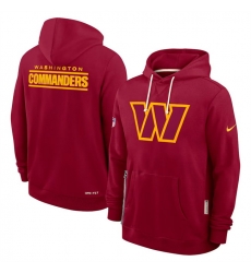Men Washington Commanders Maroon Sideline Standard Issue Initial Home Dri FIT Pullover Hoodie Men Washington Commanders Maroon Sideline Standard Issue Initial Home Dri FIT Pullover Hoodie
