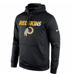 NFL Mens Washington Redskins Nike Black Kick Off Staff Performance Pullover Hoodie