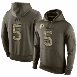 NFL Nike Washington Redskins 5 Tress Way Green Salute To Service Mens Pullover Hoodie