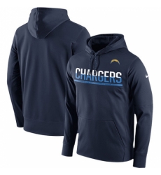 NFL Mens Los Angeles Chargers Nike Navy Sideline Circuit Pullover Performance Hoodie