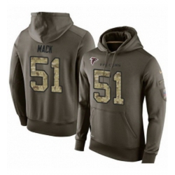 NFL Nike Atlanta Falcons 51 Alex Mack Green Salute To Service Mens Pullover Hoodie