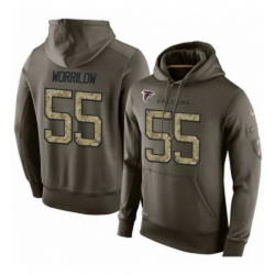 NFL Nike Atlanta Falcons 55 Paul Worrilow Green Salute To Service Mens Pullover Hoodie