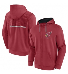 Men Arizona Cardinals Red Defender Evo Full Zip Hoodie