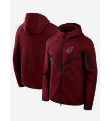 Men Arizona Cardinals Red Tech Fleece Full Zip Windrunner Hoodie