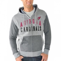 NFL Arizona Cardinals G III Sports by Carl Banks Safety Tri Blend Full Zip Hoodie Heathered Gray